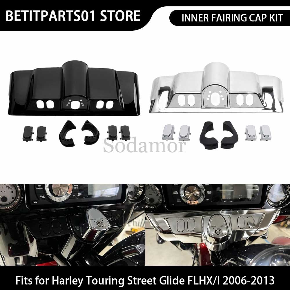 For Harley Touring Street Electra Glide 96-13 Inner Fairing Cover Switch Cap Kit