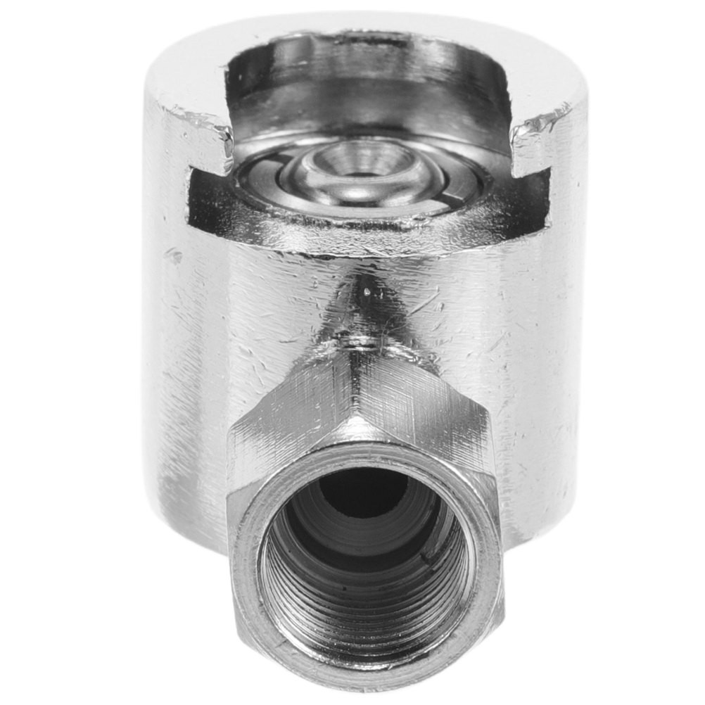 Button Head Grease Fitting Adapter Durable Iron Zinc Alloy Coupler Silver