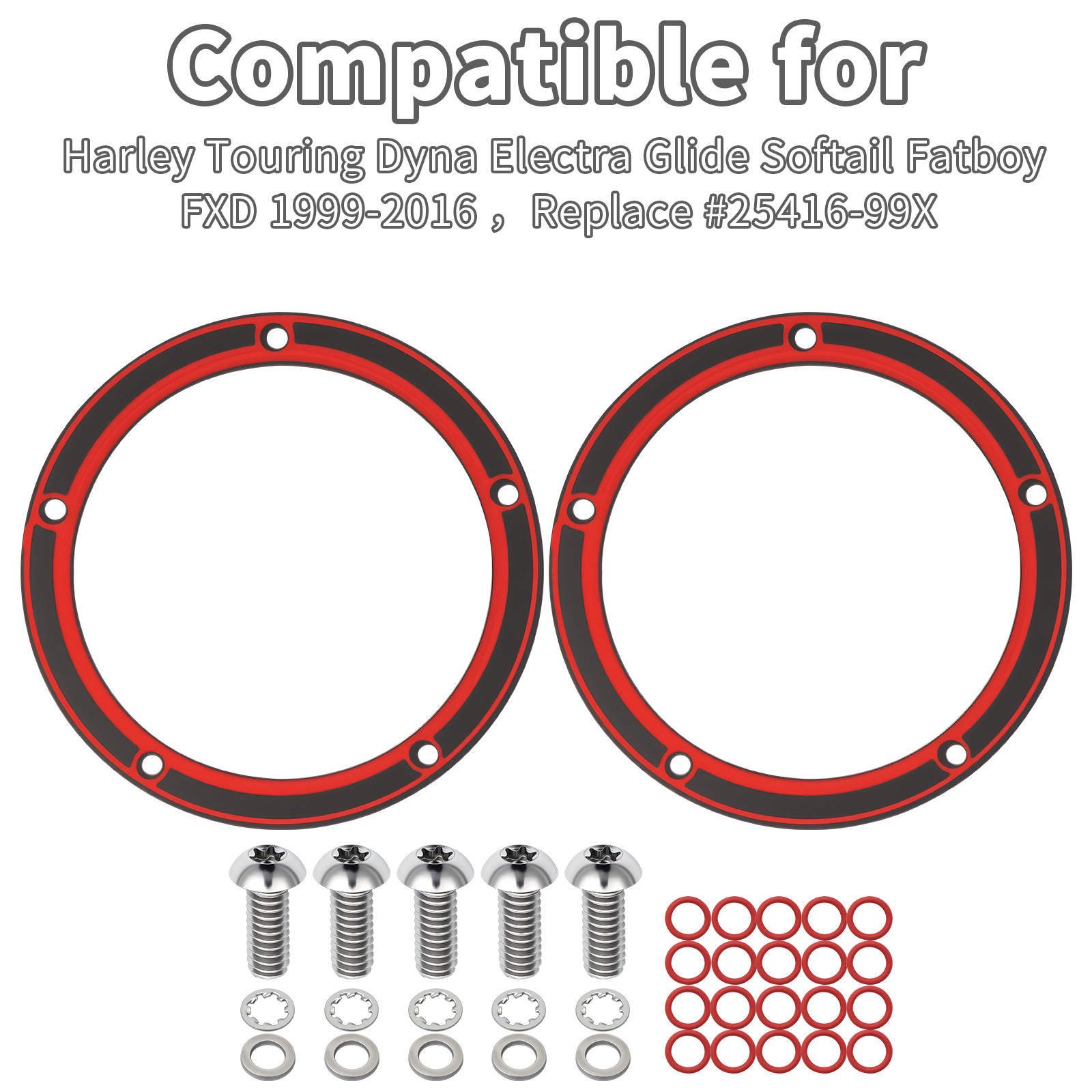 Derby Cover Gasket+Titanium Bolts For Harley Twin Cam Softail Touring Dyna 99-16