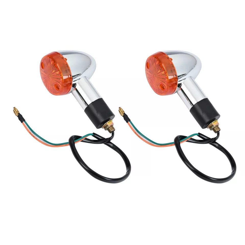 1 Pair of Turn Signals 10mm 12V FOR Harley-Davidson Honda Kawasaki Yamaha Suzuki