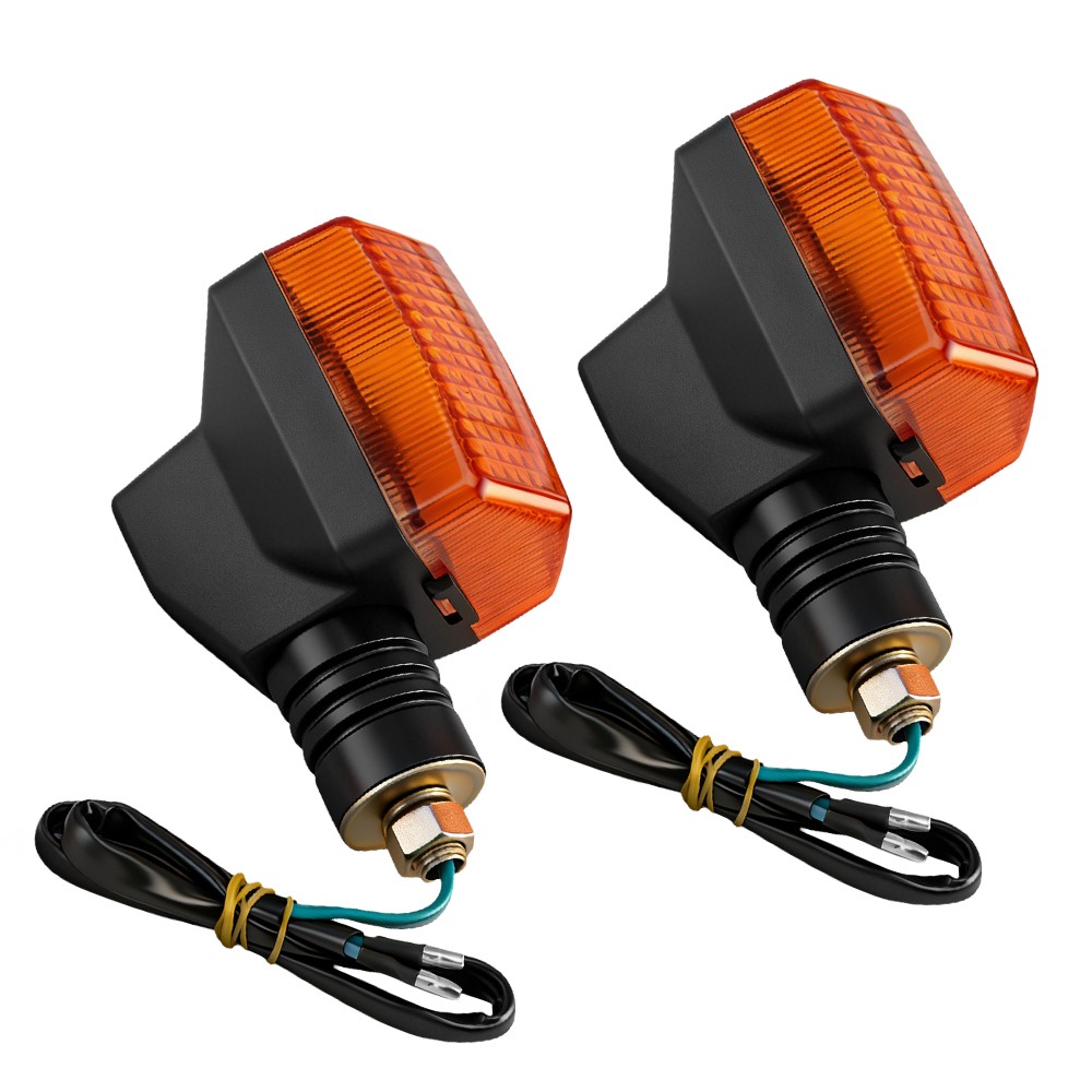 Pair Motorcycle Amber Turn Signal Lights Blinker for Honda NX125 NX250 1988-1990