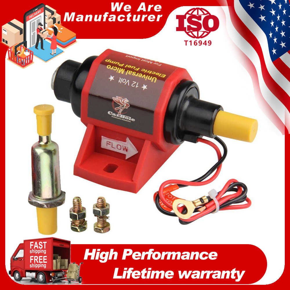 42S Universal 12V Micro Electric Fuel Pump Gasoline Low Pressure 2-3.5PSI 28 GPH
