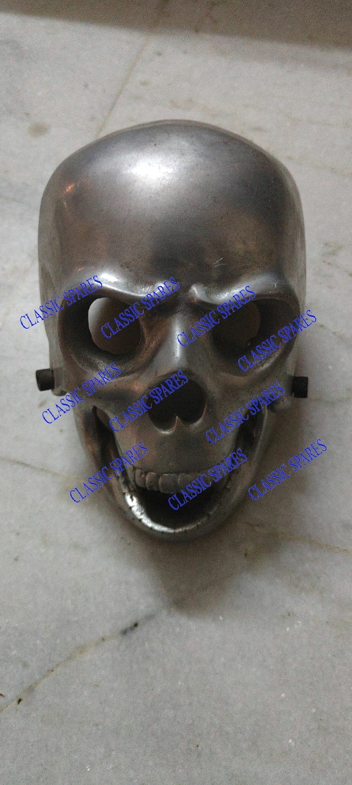 NEW SKULL HEAD LIGHT ALUMINIUM ALLOY HARLEY CUSTOM BOBBER CHOPPER BSA