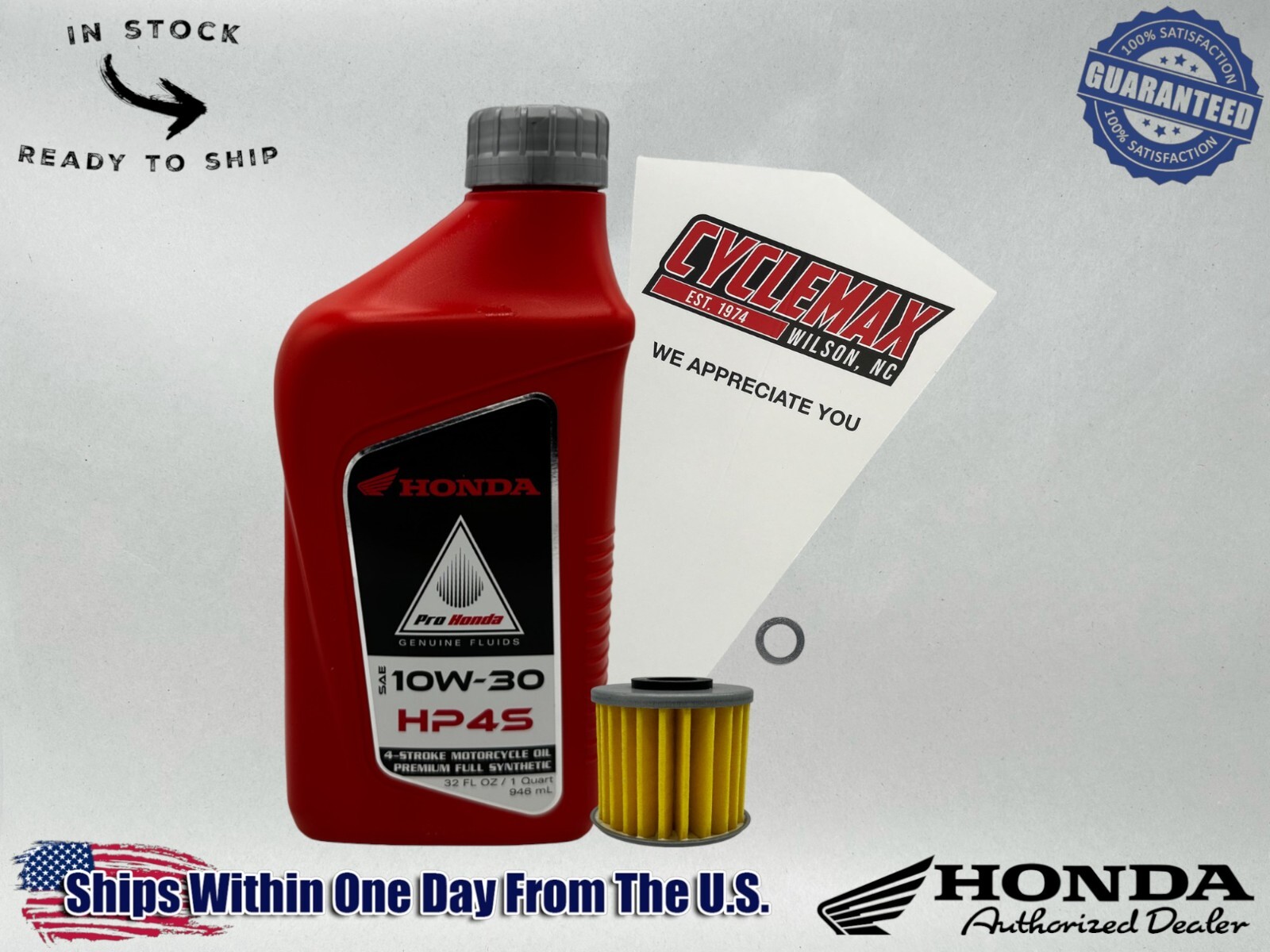 Cyclemax Full Synthetic HP4s Oil Change Kit fits 2025 Honda Dax 125