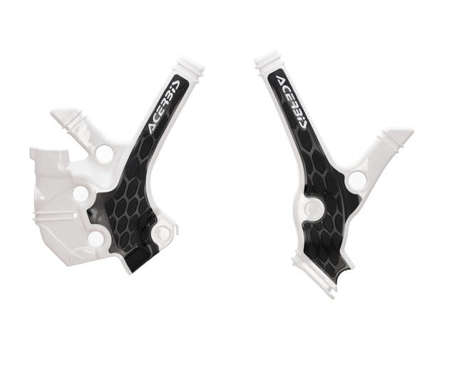 Acerbis X-Grip Frame Guards White/Black #2976221035 fits Yamaha YZ85 2022-2025