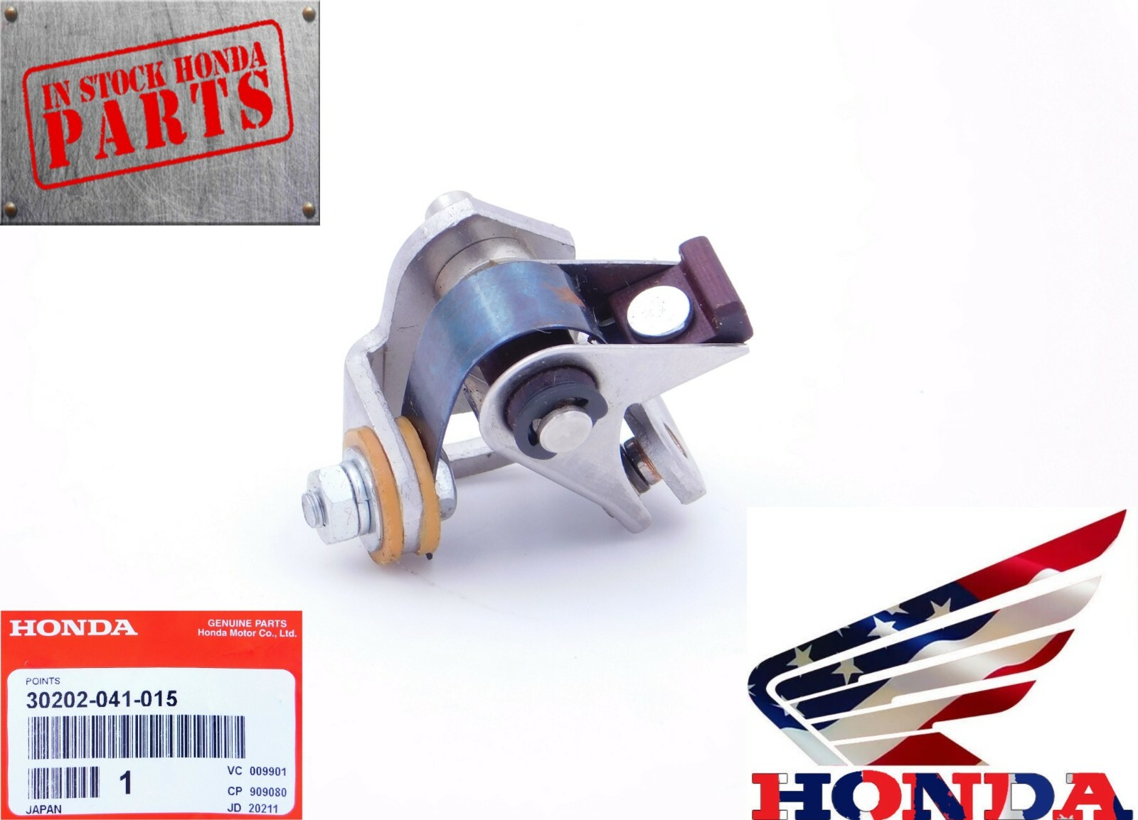 NEW GENUINE FACTORY HONDA IGNITION CONTACT BREAKER POINTS – FITS MANY MODELS OEM