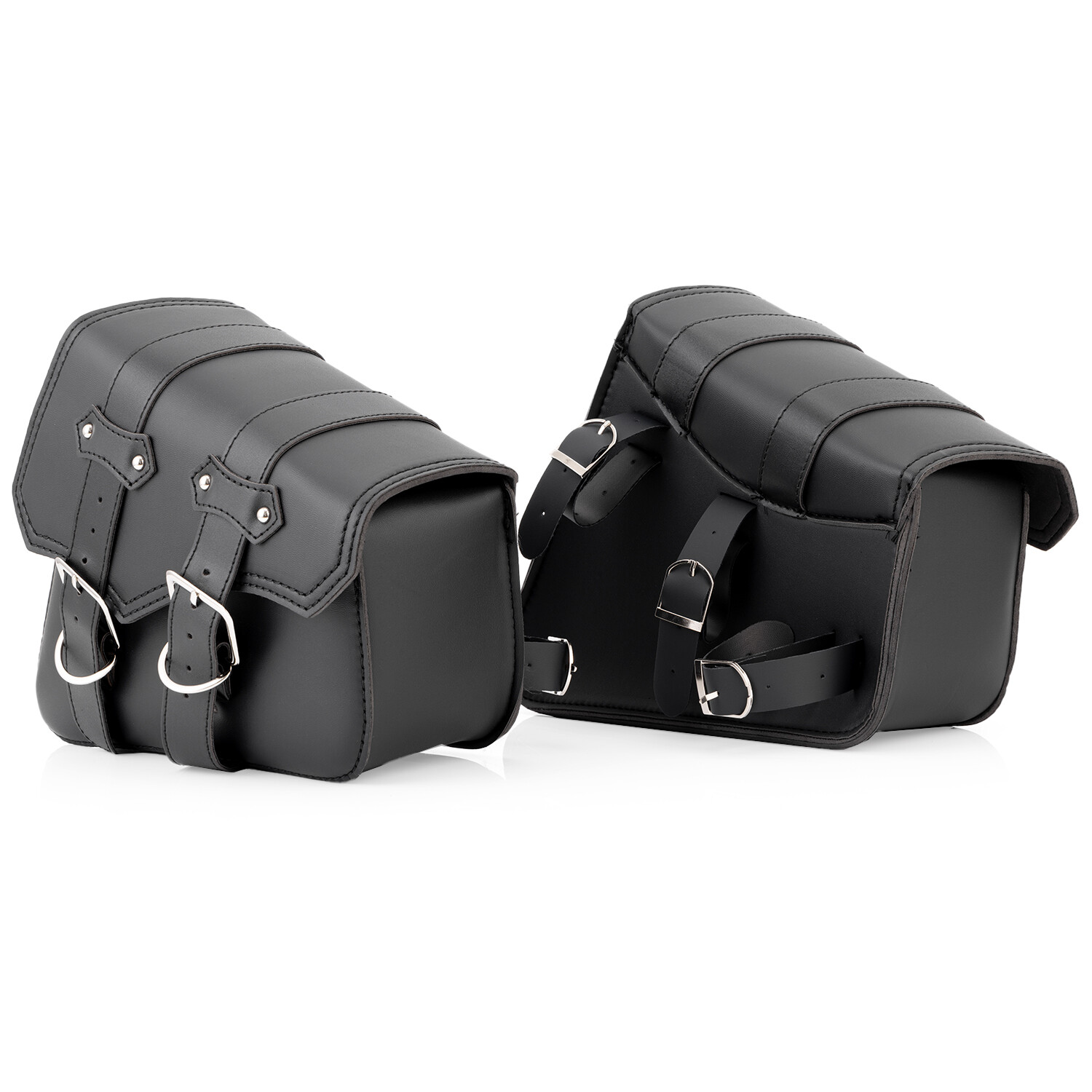 Pair Synthetic Leather Universal Motorcycle Saddlebags For Harley Honda Yamaha