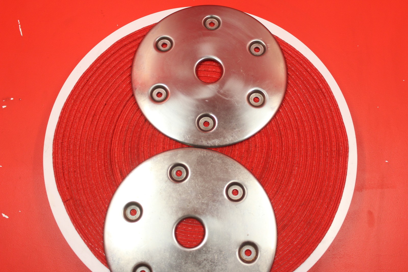 2002 YAMAHA ROAD STAR OEM FRONT BRAKE DISC ROTOR COVER PAIR SET