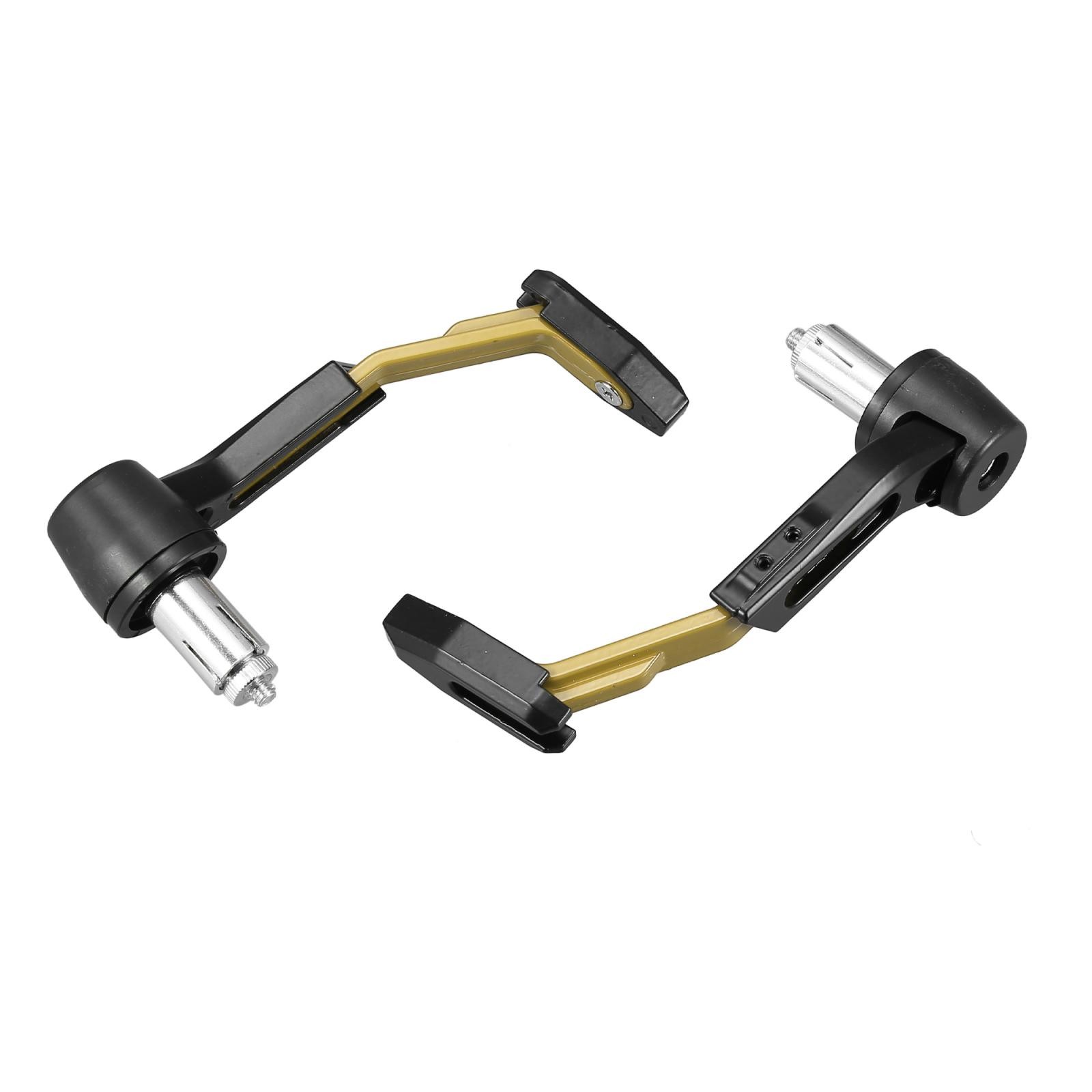 Pair 7/8″ 22mm Motorcycle Brake Lever Guard Handlebar Protector Clutch Gold Tone