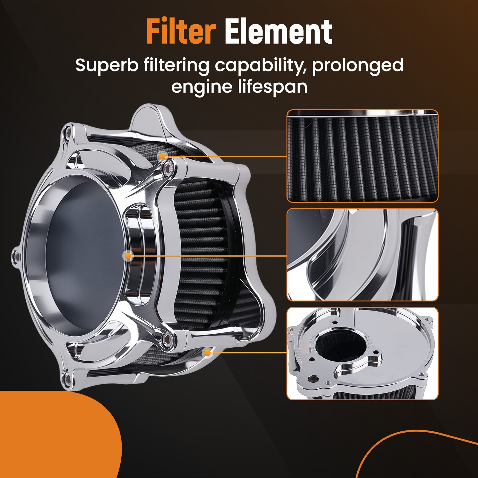 High Flow Air Cleaner for Harley Touring Road Glide Street Glide 2017-2024