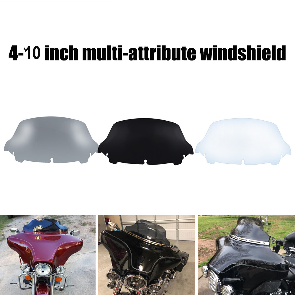 4.5″ 7″ 9″ 10″ Motor Wave Windshield Fit for Harley Touring Street Glide 2014-23