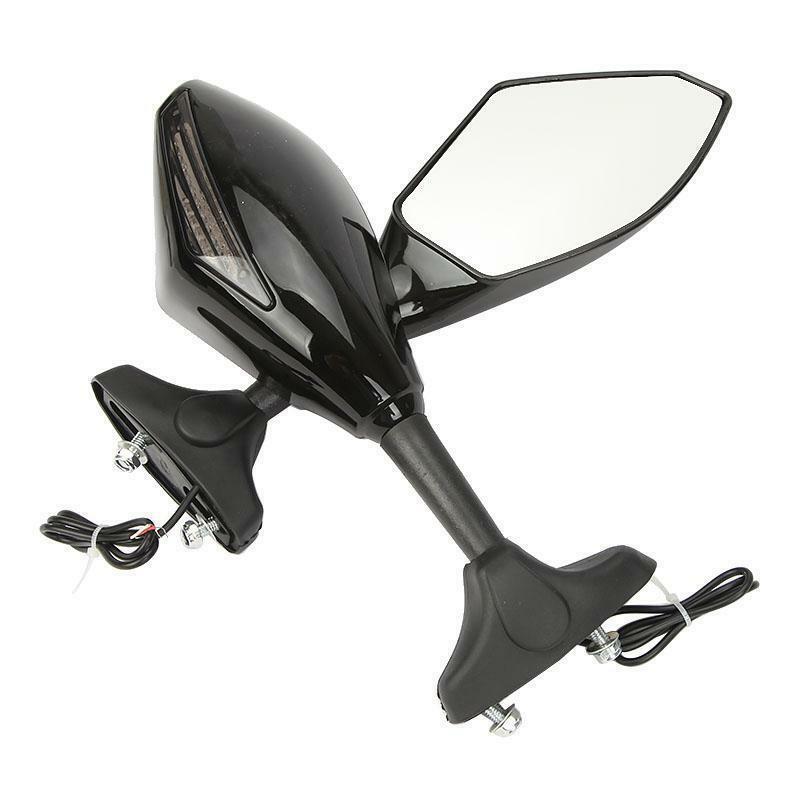 For Yamaha YZF600R FZ6R Raven Motorcycle LED Turn Signals Side Mirrors Amber Lam
