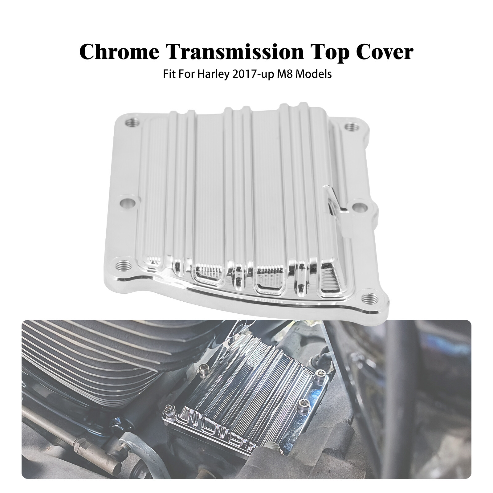 Aluminum Chrome Transmission Top Cover For Harley Softail Breakout Fat Boy 18-25