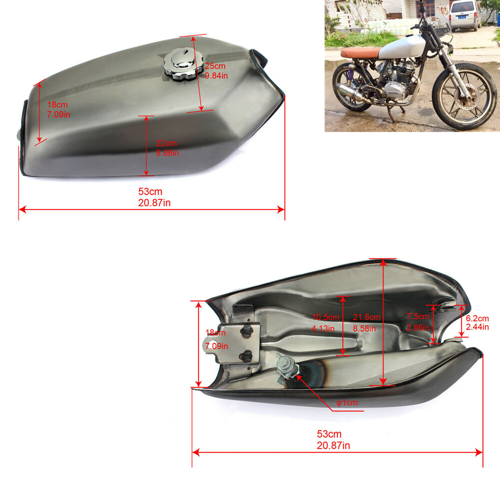 9L/2.4 Gal Gas Fuel Tank Cafe Racer Custom for Honda CG125 CG250 CG125S Classic
