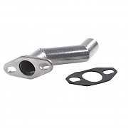 32-40mm Silver Offset Intake Manifold w/Gasket For 49/66/80cc Motorized Bike