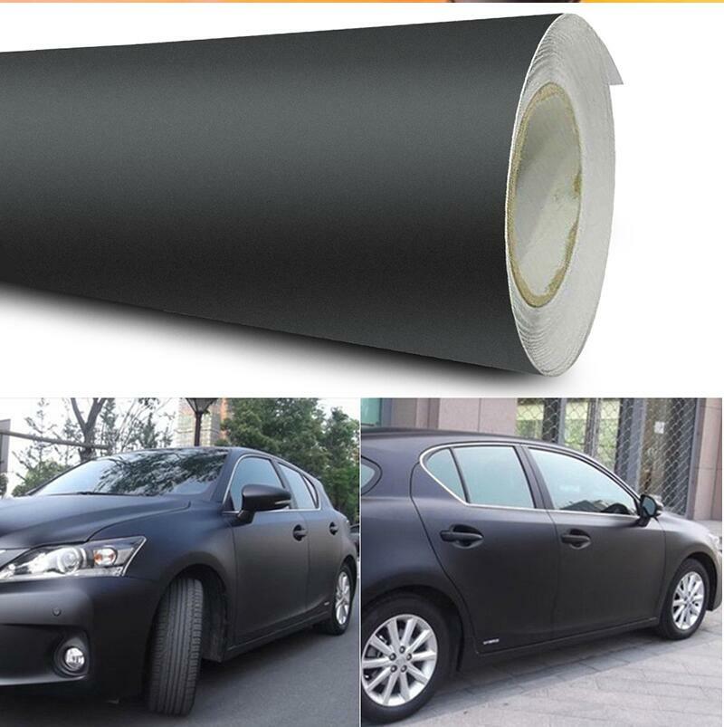 Full Roll 100FT x 5FT Matte Black Vinyl Wrap with Air Release For Vehicle Car US