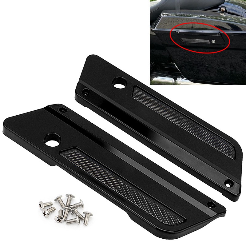 Saddlebag Hinge Latch Covers For Harley Road Street Electra Glide 1993-2013
