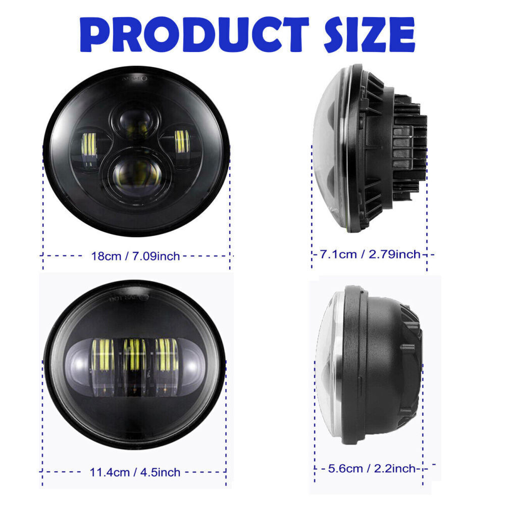7″ LED Headlight &Passing Lights For Harley-Davidson Electra Glide Ultra Classic