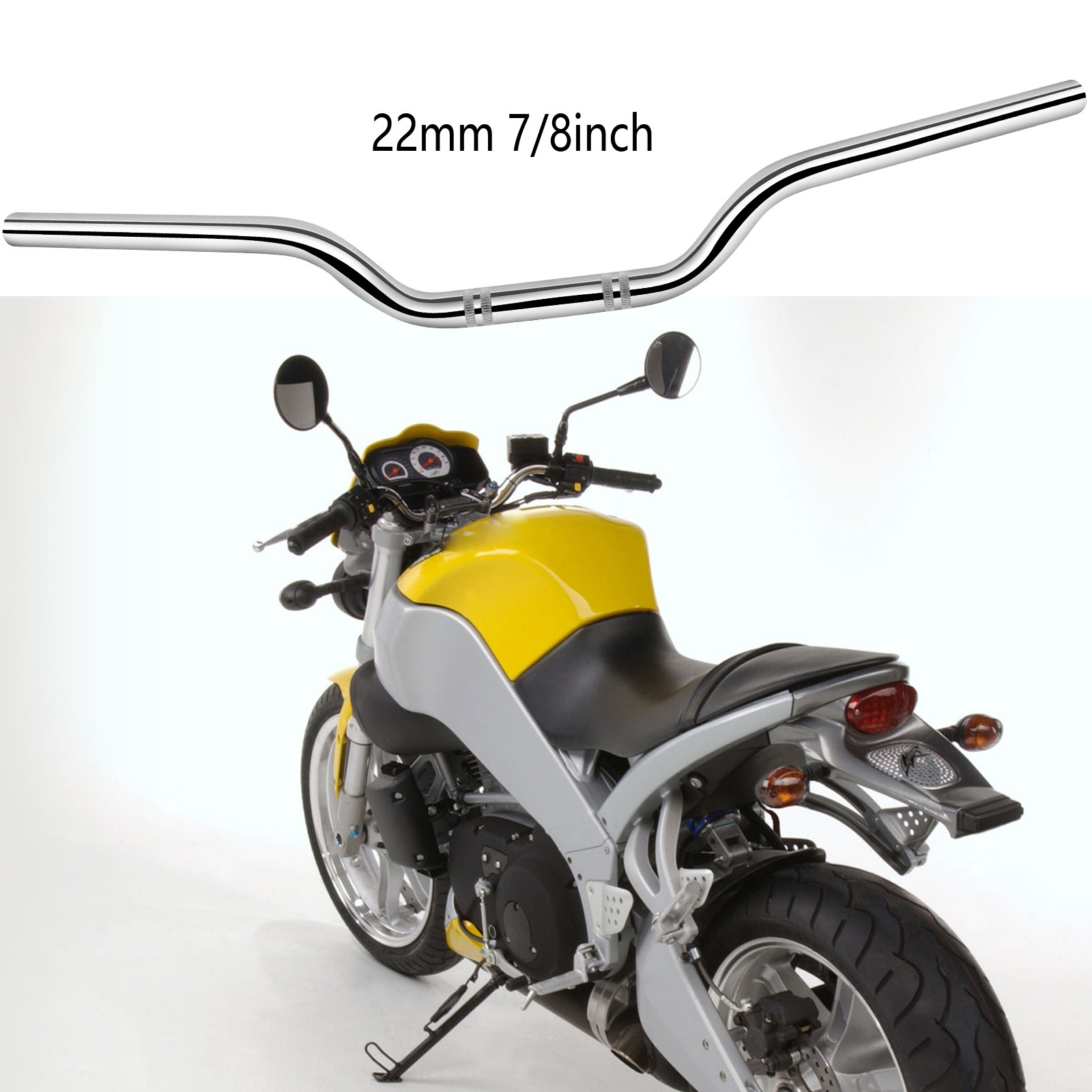 For Buell Lightning X1 XB9S XB12S XB12Ss Moto 7/8″ 22mm Drag Handlebars Bars US