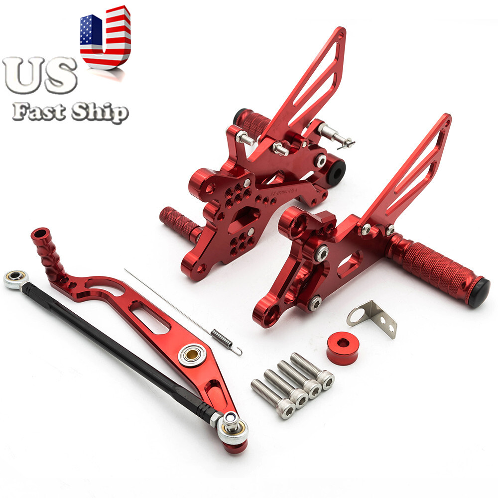 CNC Rearsets Footpeg Footrest Fit Yamaha YZF R6 R6S 2006-2023 2022 2021 2020 Red