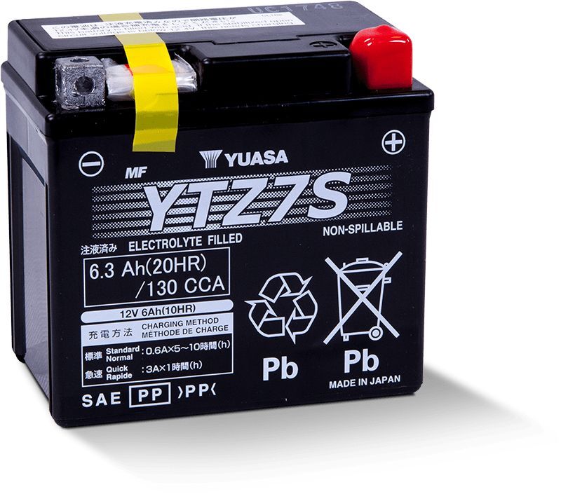 Yuasa Maintenance Free YTZ7S 12 Volt Battery For Honda CRF450X 2005-2017