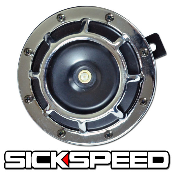 ONE SICKSPEED CHROME SUPER LOUD ELECTRIC BLAST TONE HORN MOTORCYCLE 12V M3