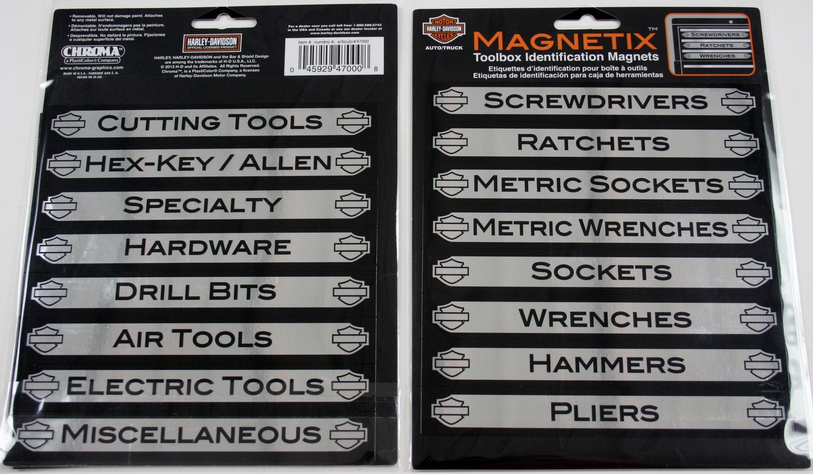 Harley-Davidson Magnetix Toolbox Identification Magnets, 16 Pack CG47000