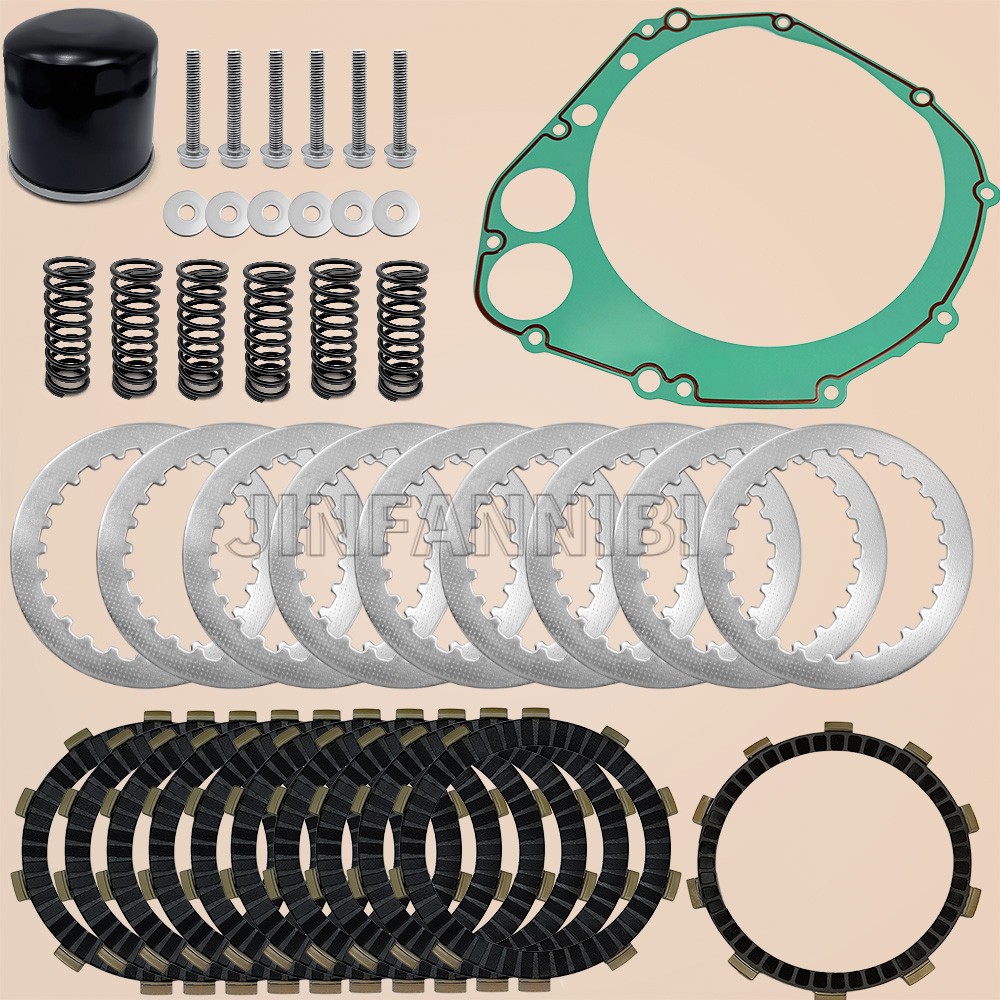 Clutch Friction Plates Kit w/Cover Gasket for Suzuki GSXR600 GSXR750 2000-2005