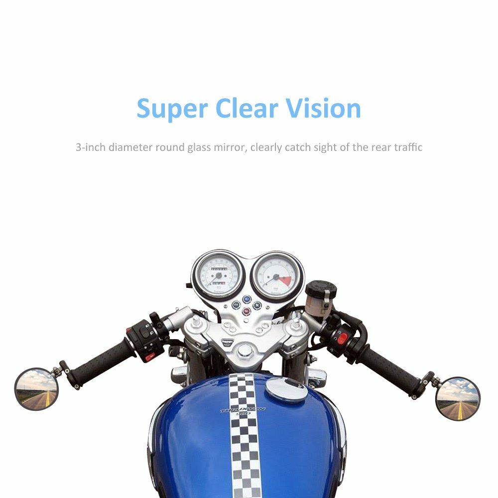 For SUZUKI DRZ400 Black Foldable Motorcycle CNC 7/8″ Bar End Mirrors Rearview US