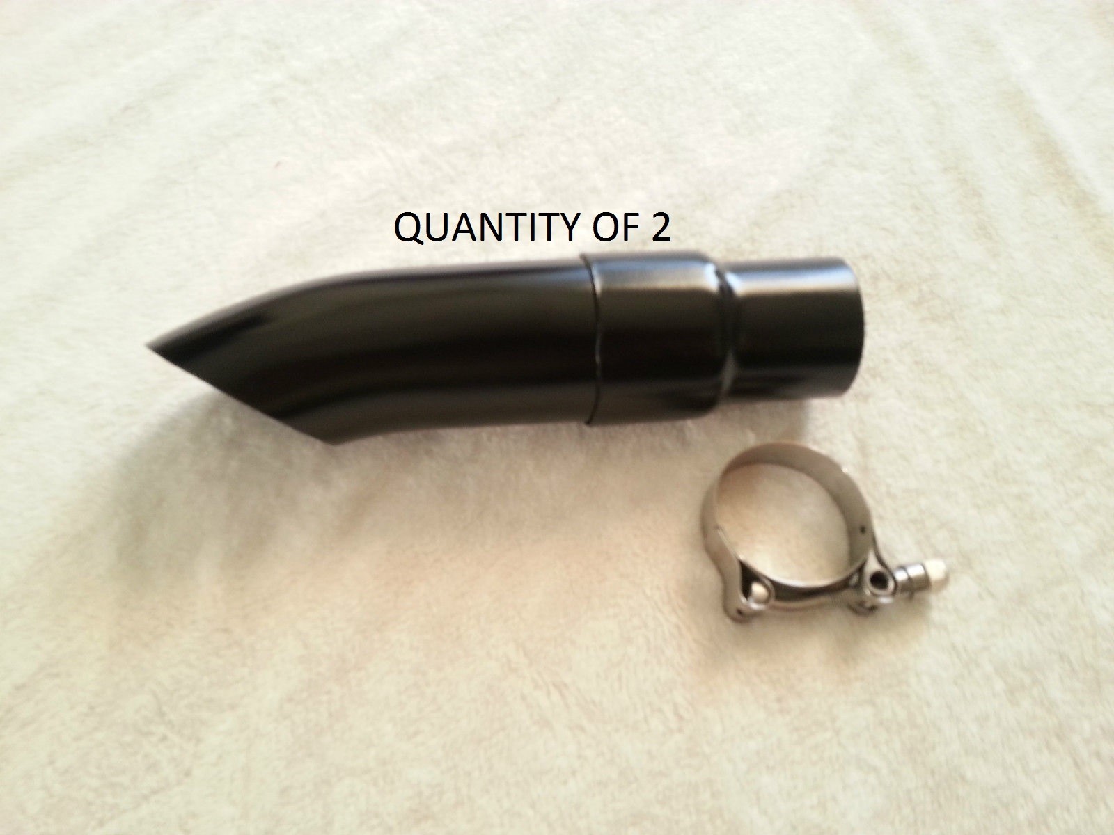 PAIR OF 56mm 56 mm custom universal Shorty Stubby Exhaust Muffler BLACK