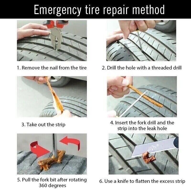 Tire Repair Kit Kawasaki ZR1200 ZR7S ZRX1100 ZRX1200 ZRX1200R ZX750 ZZR1200 ZZR
