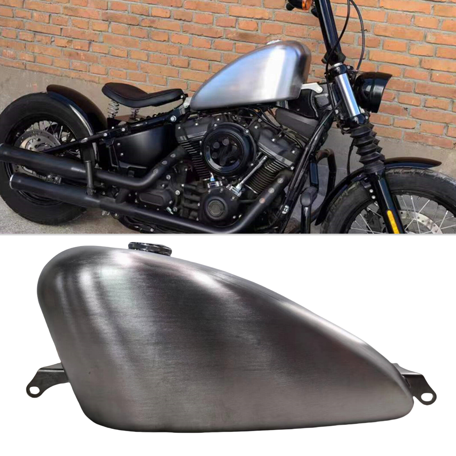 18L Petrol Gas Fuel Tank Oil Tank For Harley Street Bob FXBB 2019-2024 Unpainted