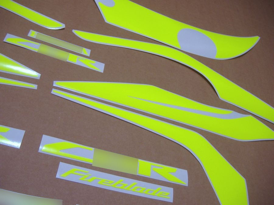 Stickers for 1000RR 2008 Fireblade custom neon fluo yellow emblems decals sc57