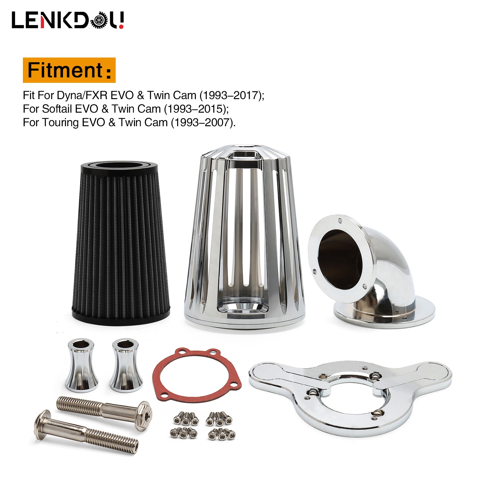 Cone Air Cleaner Filter Intake For Harley Dyna Softail Fatboy Touring Road Glide