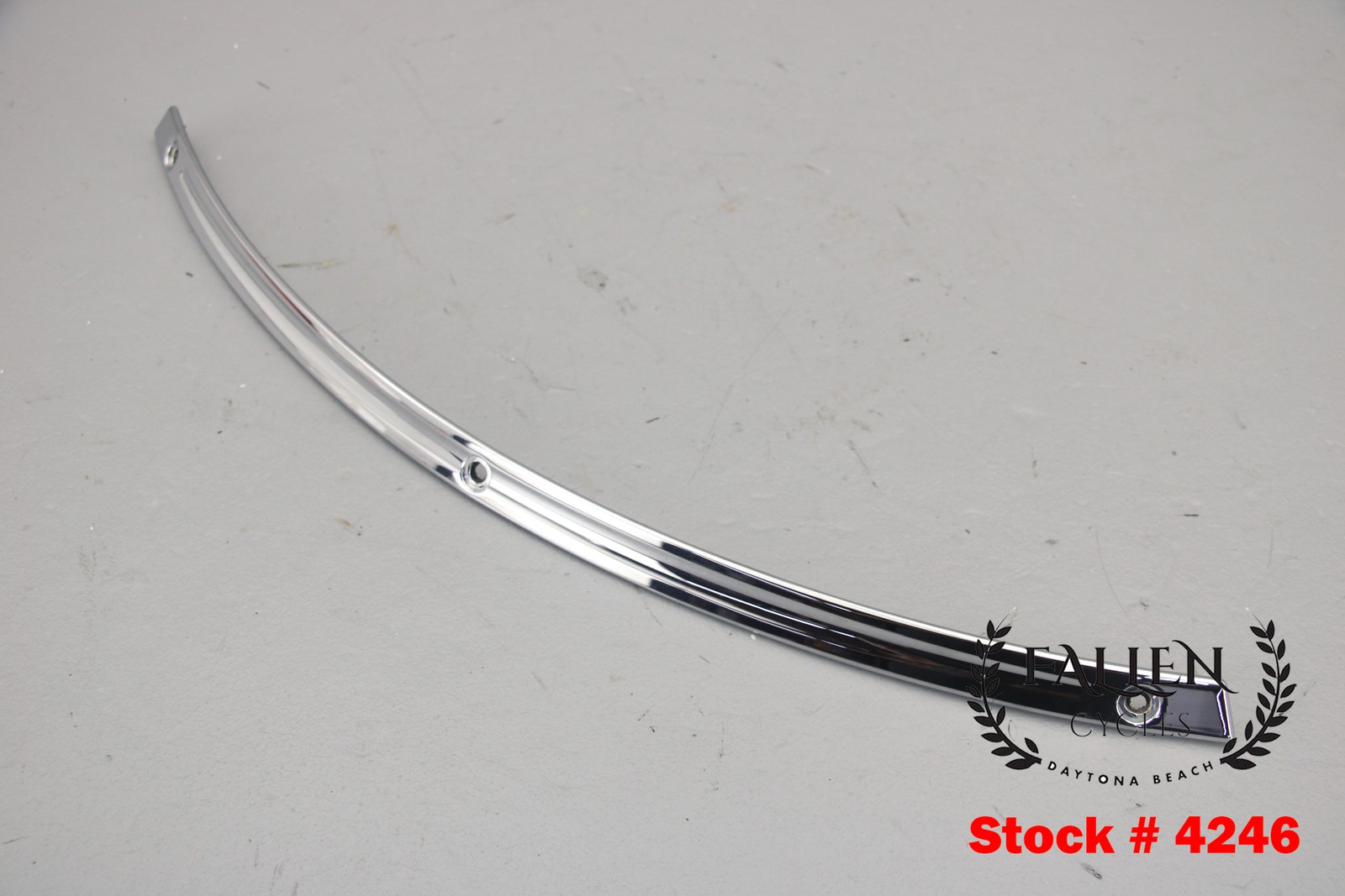 2013 Harley Electra Glide CVO Windshield Front Fairing Trim GROOVED CHROME #4246