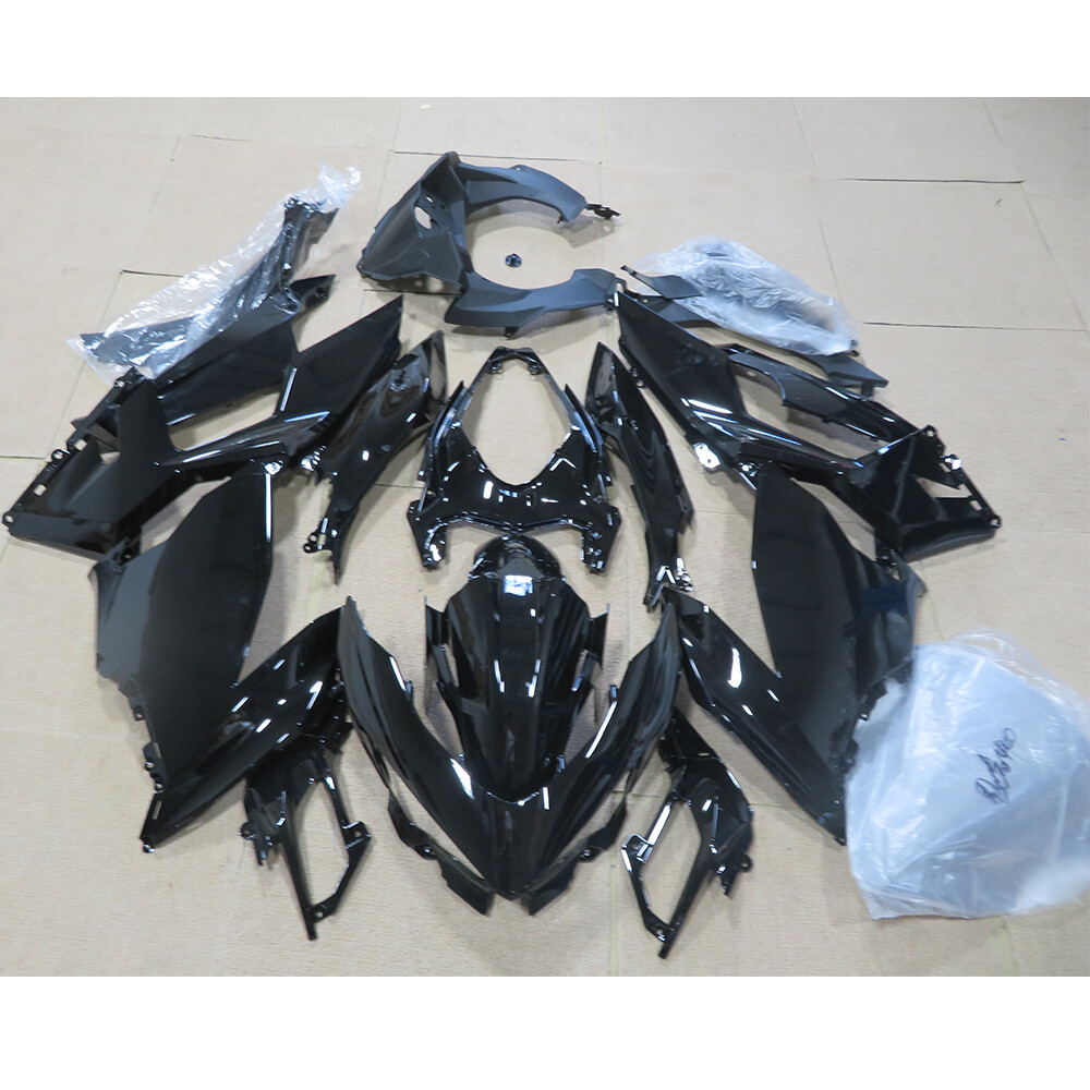 Glossy Black ABS Fairing Kit For Kawasaki Ninja 400 2018-2023 EX400 Bodywork Set