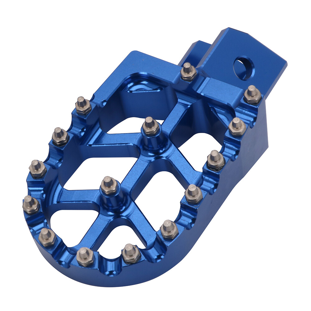 Foot Pegs Motorcycle Footpeg Pedals CNC For PW50 1981-2024 PW80 1983-2006 Blue