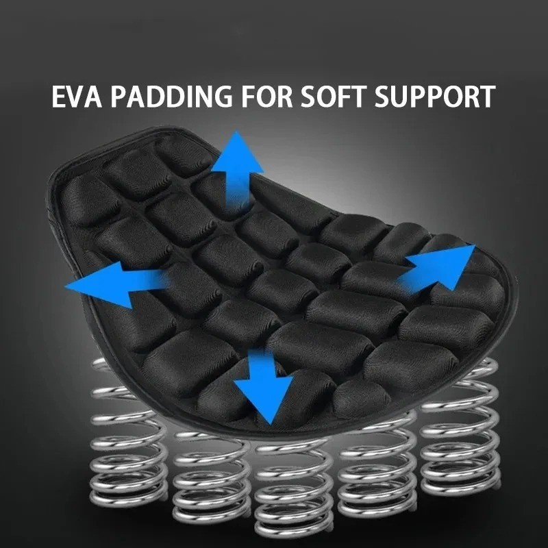Motorcycle Gel Seat Cushion Comfort Pillow Cover Pressure Relief Universal Pad