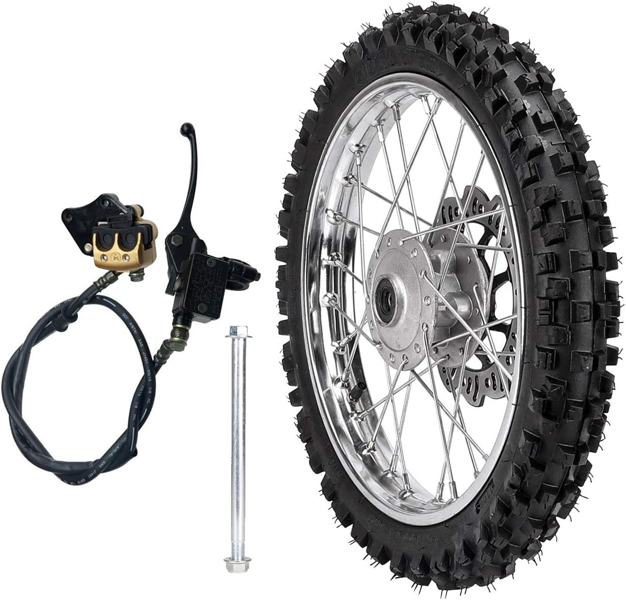 14″ Front Wheel 60/100-14 Tire Rim Pit Bike Taotao SSR 70/90/110/125cc KX65 PW80