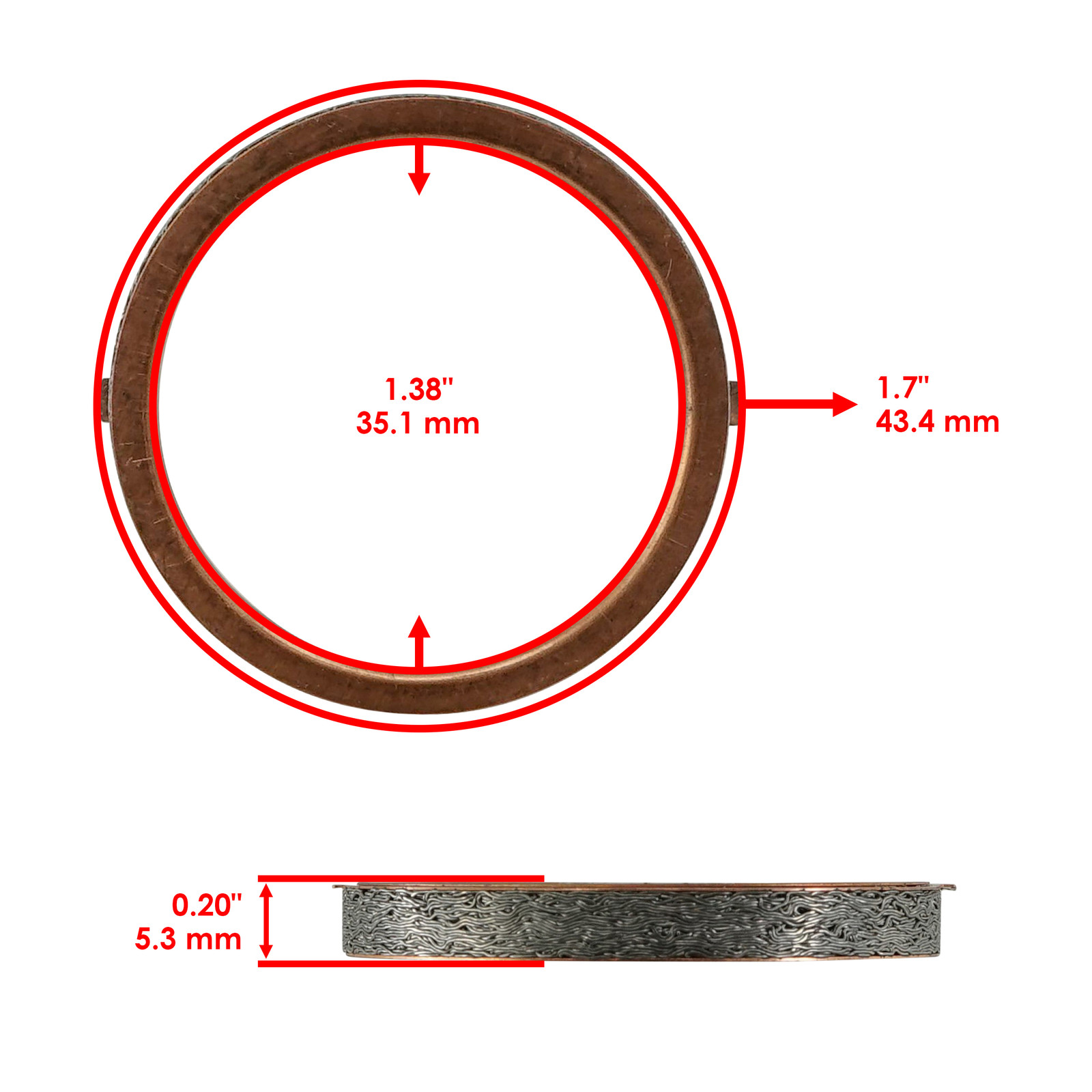 4 Exhaust Muffler Pipe Gaskets for Suzuki GSX-R600 GSXR600 1997-2009 2011-2024