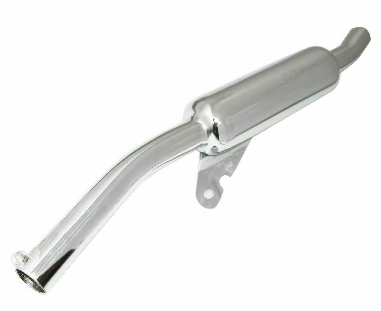 Angular Upswept Exhaust Silencer Chrome For Royal Enfield Classic 500cc