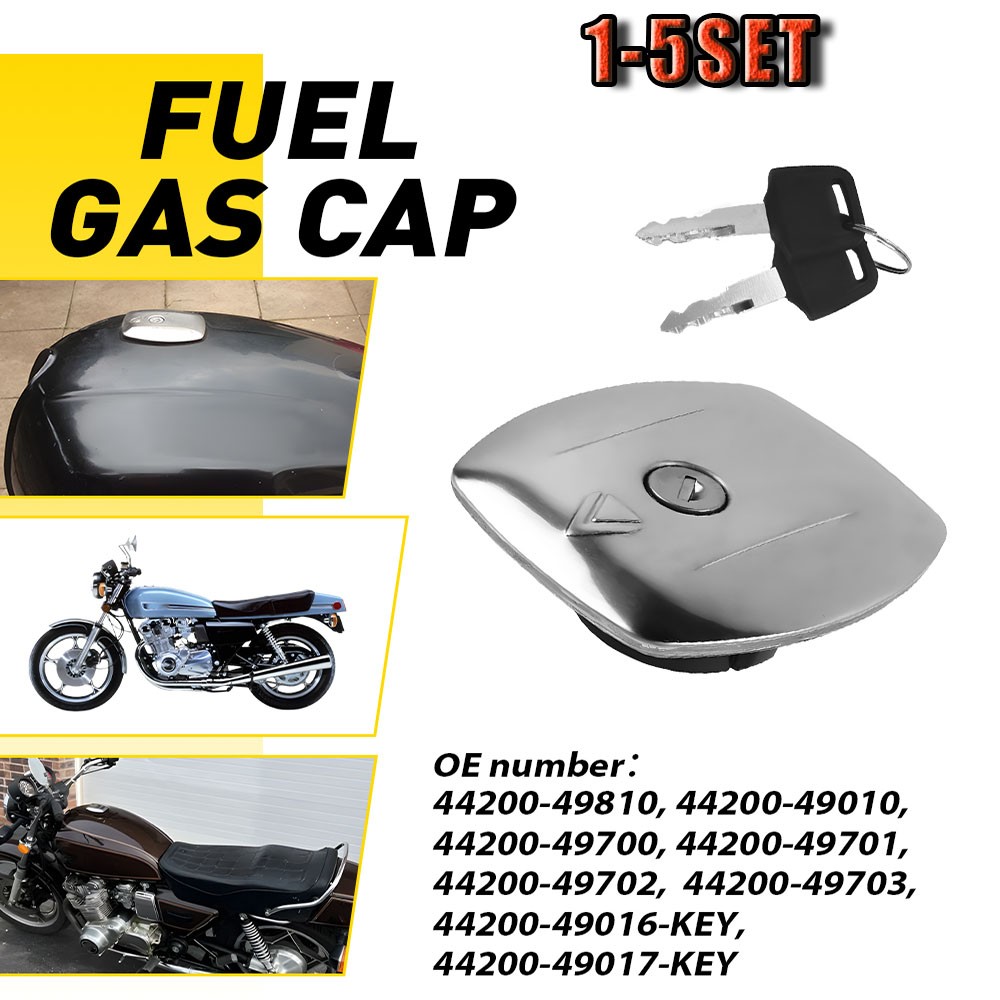 For Suzuki GS650 GS750 GS850 GS1000 GS300L GS450L Fuel Gas Tank Cap 1-5SET