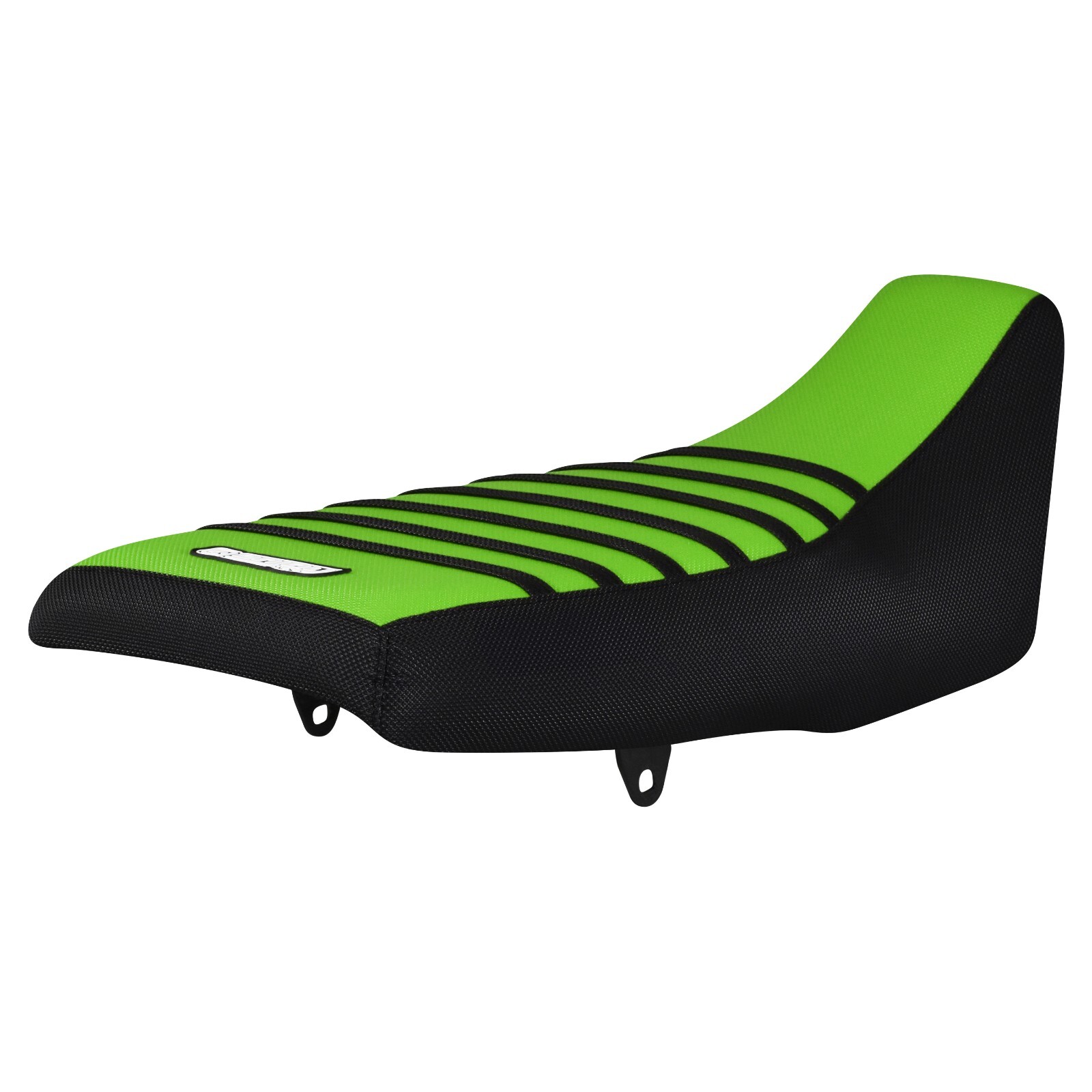1987-2007 Kawasaki KLR 650 gripper seat cover BLACK/ GREEN/ BLACK ribs #220