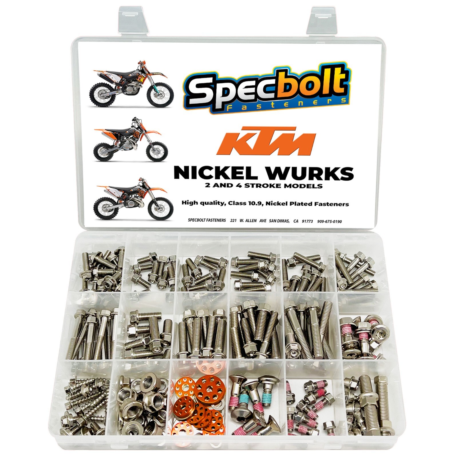 KTM Nickel Wurks Bolt Kit SX SXF EXC XC by Specbolt – Titanium Style Fasteners