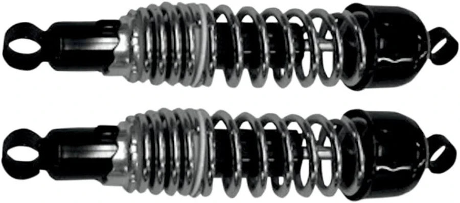 EMGO 17-05532 Classic Rear Shocks 340mm 13.4″ Chrome Black Eye/Clevis Pair