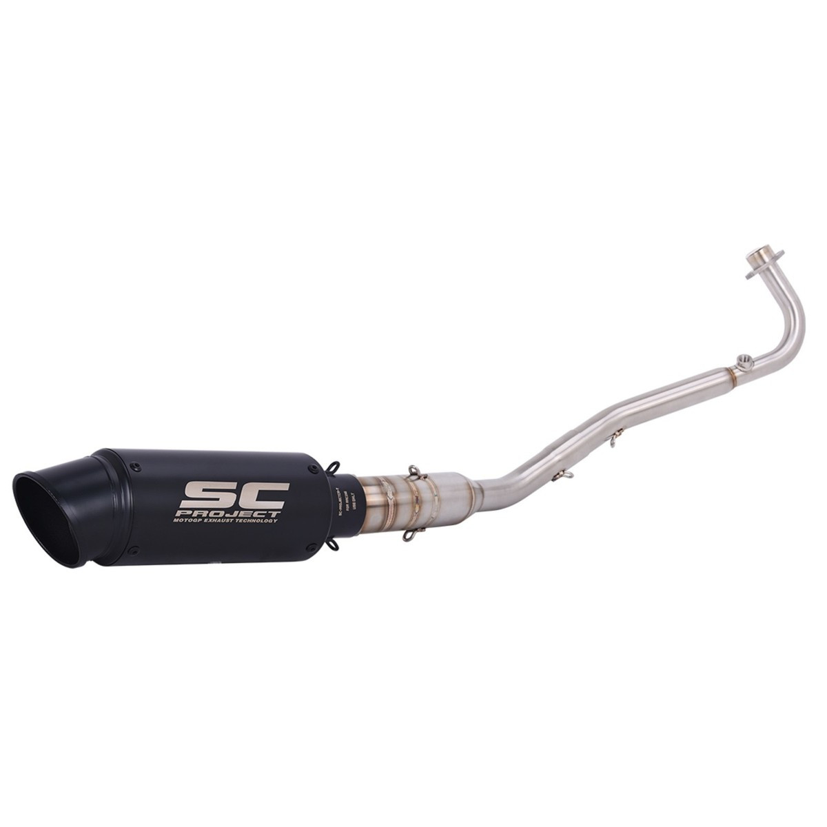 For Kawasaki Z125 Pro 2013-24 Black Full Exhaust System Header Pipe Muffler