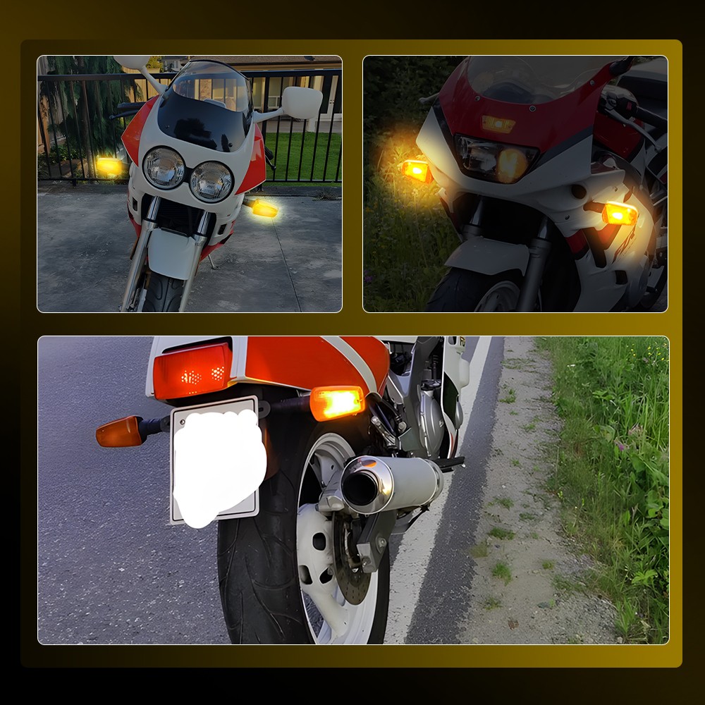 For Yamaha TW200 XT225 XT250 Turn Signal Light Lamp Pair Front/Rear Indicator 4x