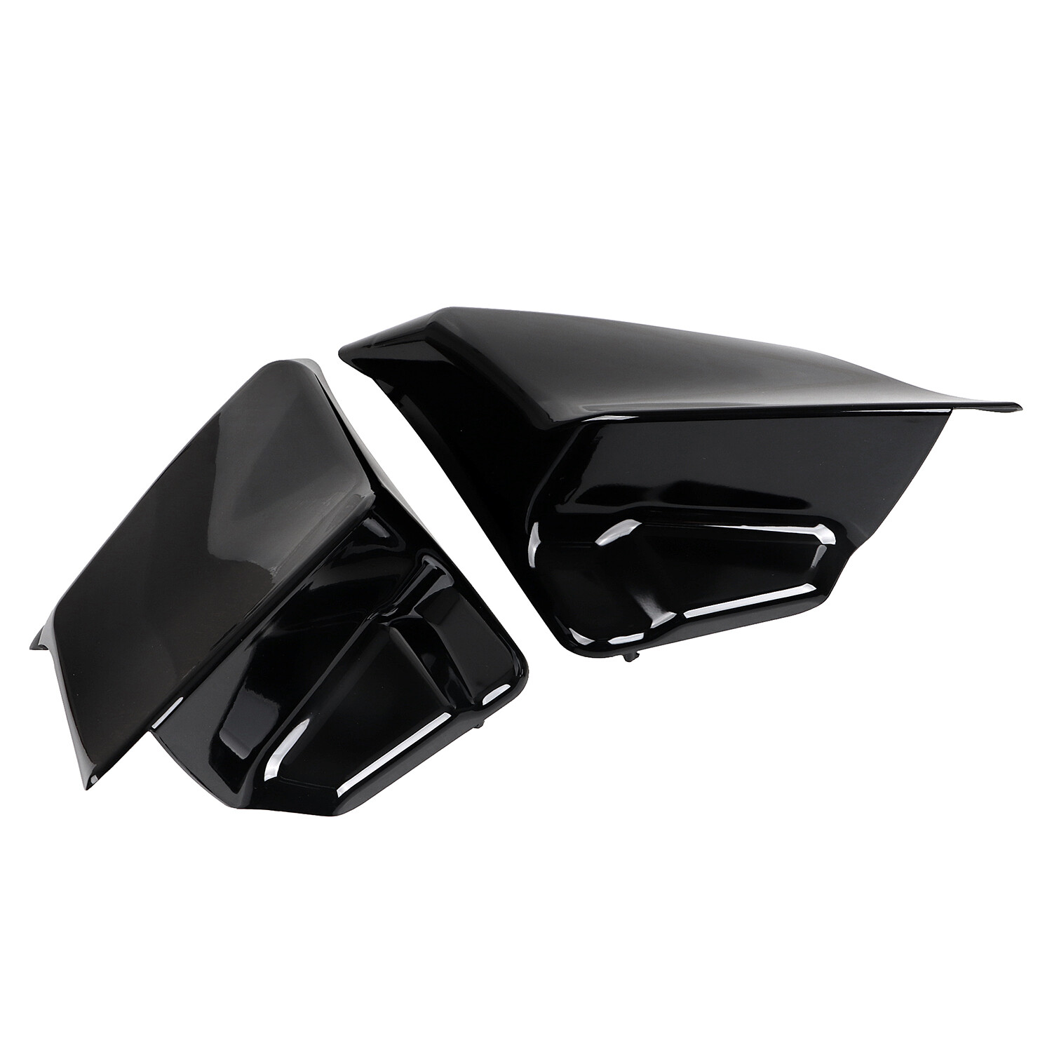 Black Stretched Side Covers For Harley 97-07 Electra Glide Road King FLHR FLHX