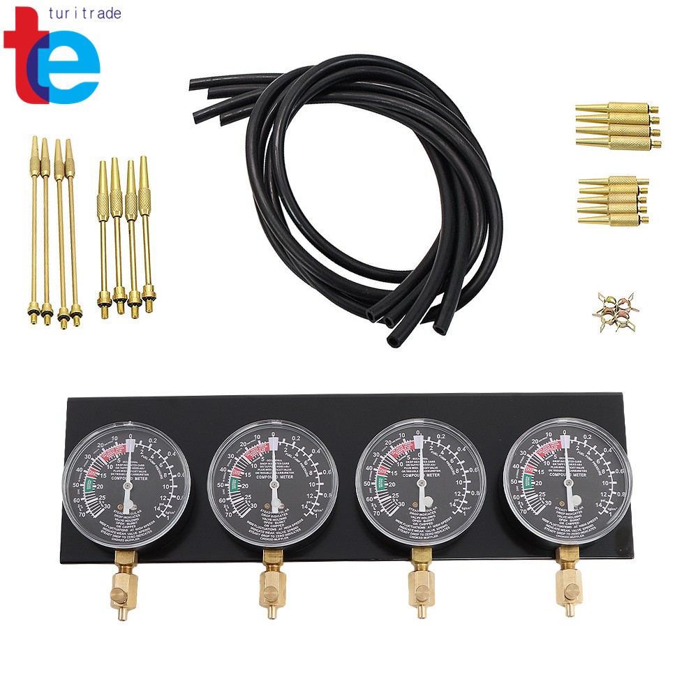 4 Kit Motorcycle Fuel Vacuum Carburetor Gauges Balancer Synchronizer Carb
