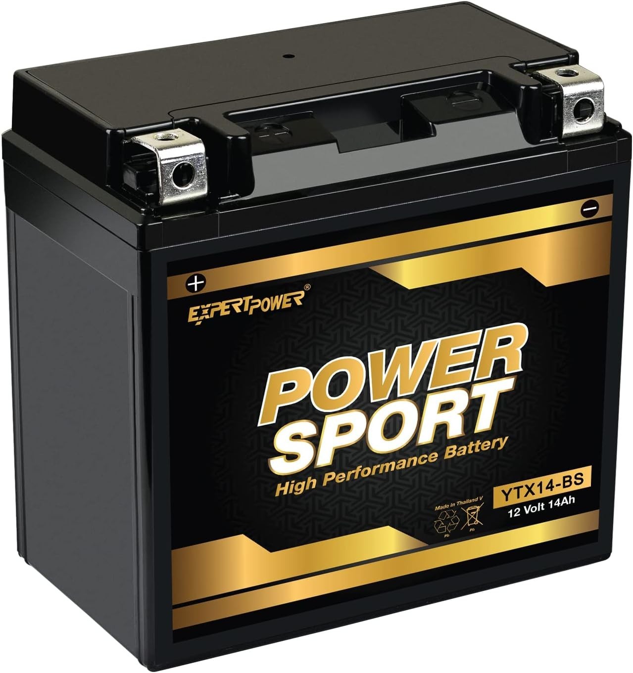 High-Output 12V 14Ah Sealed Lead Acid Battery – 220 CCA for Powersports Usage